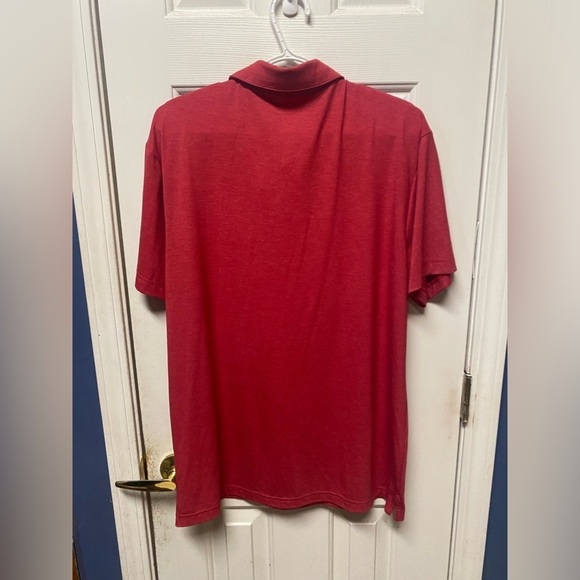 George Men’s Print Polo Shirt, Size Medium Red Short Sleeve - Picture 3 of 9
